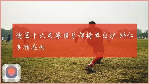 德国十大足球俱乐部榜单出炉 拜仁多特在列