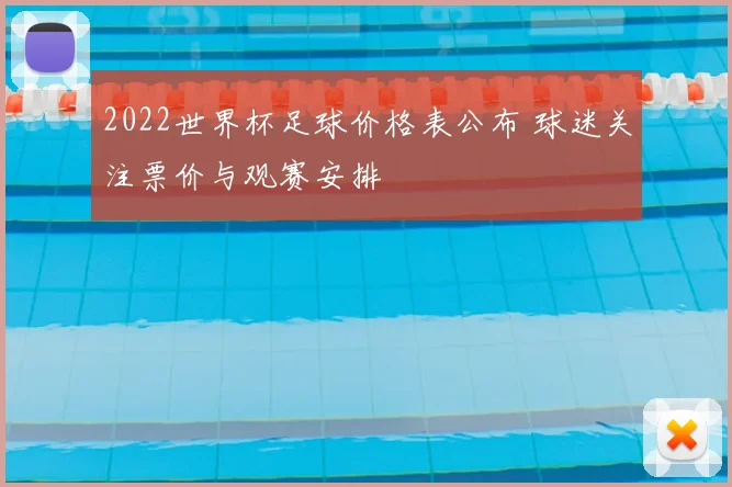 2022世界杯足球价格表公布 球迷关注票价与观赛安排