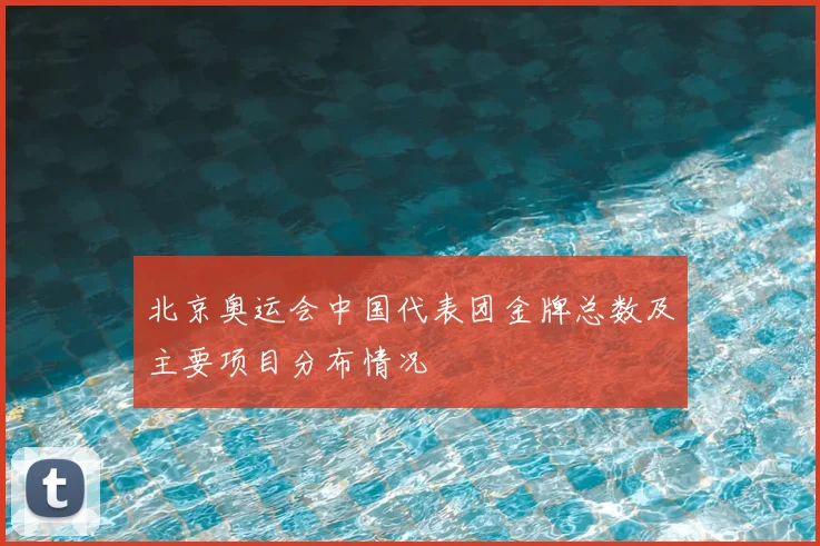 北京奥运会中国代表团金牌总数及主要项目分布情况